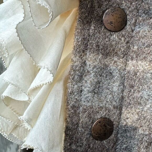Ralph Lauren Vintage Neutral Beacon Blanket Two Piece Skirt Suit - Picture 16 of 16